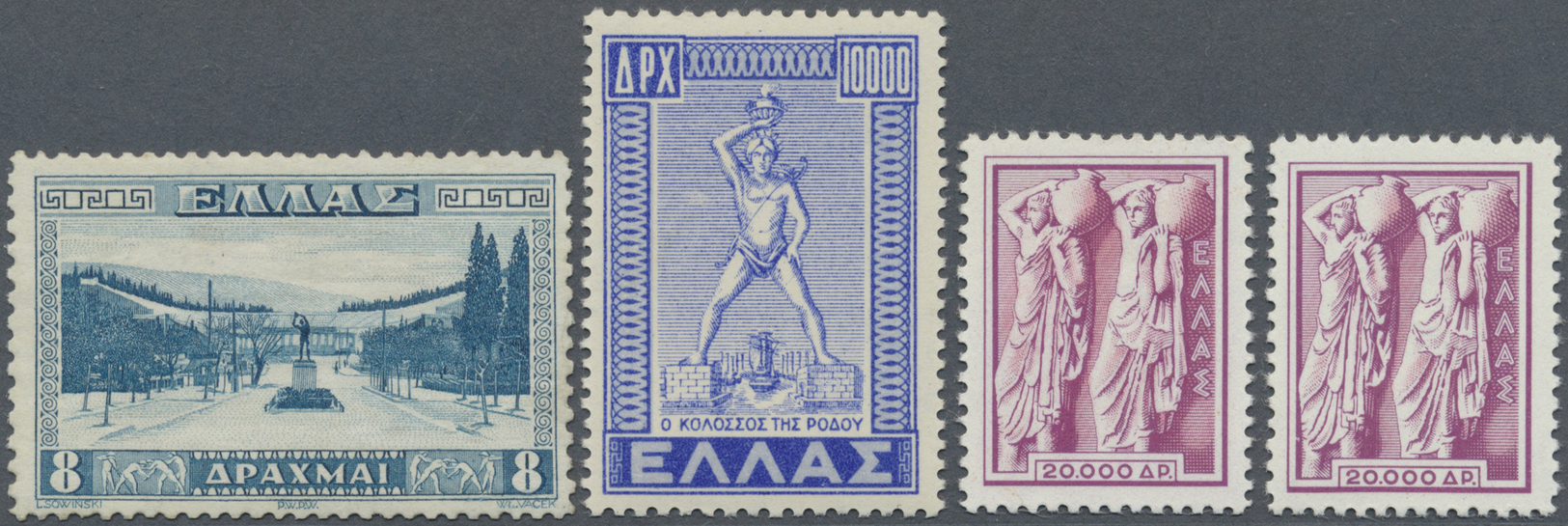 ** Griechenland: 1926/1955, U/m Assortment Of Better Issues, E.g. Michel No. 321/26, 372, 416/20, 563/7 - Storia Postale