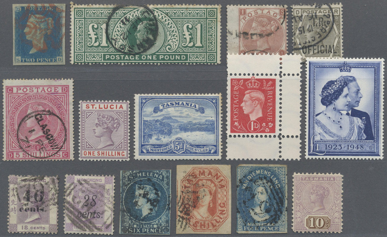 **/*/O/Br/GA Grossbritannien Und Kolonien: 1840/1960 Ca., Well-stocked Collection In A Springback Binder, Compris - Altri & Non Classificati