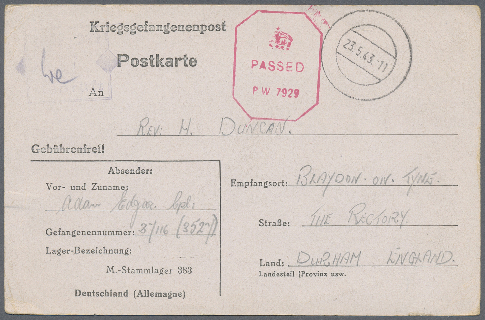 Br Grossbritannien Und Kolonien: 1915/1937, Fieldpost WWII And Later: Accumulation Of Ca. 340 Cards And - Autres & Non Classés