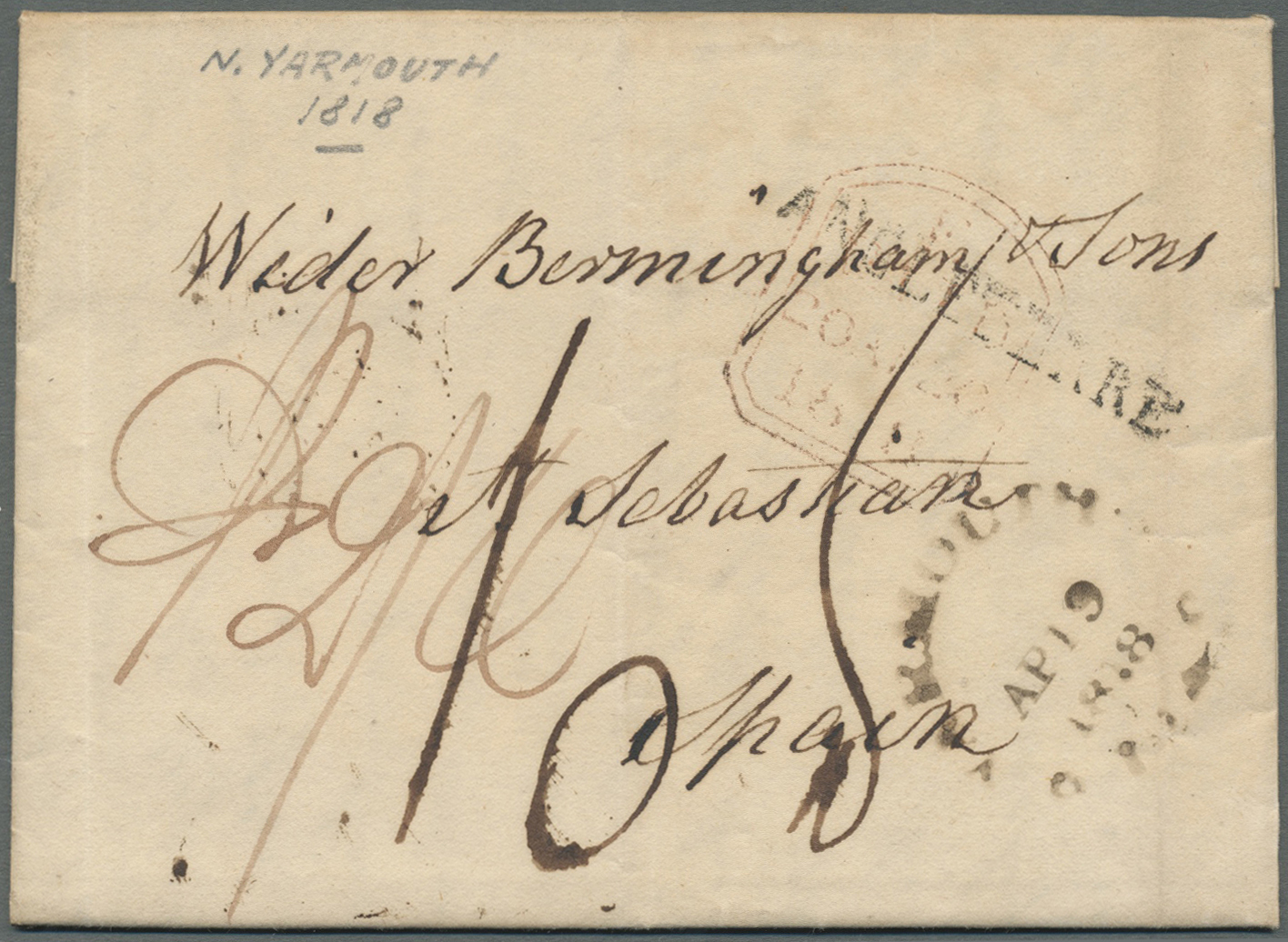 Br Großbritannien - Vorphilatelie: 1769/1850, nice lot of 207 covers with grat variety of cancellations