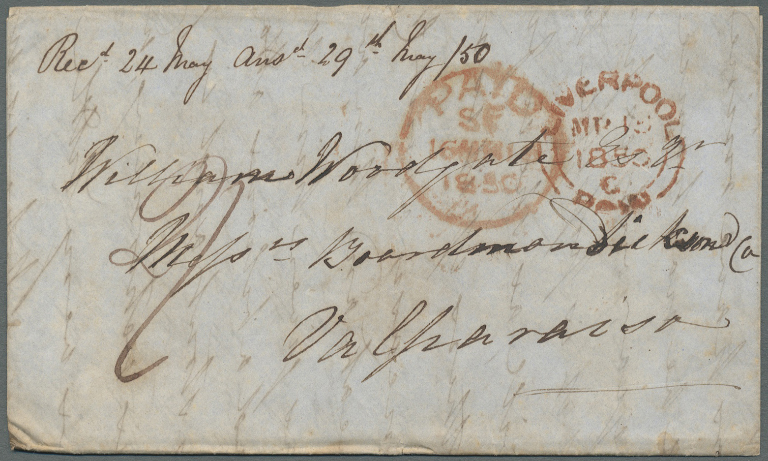 Br Großbritannien - Vorphilatelie: 1791/1850 ca., 360 early covers with a great variety of cancellation