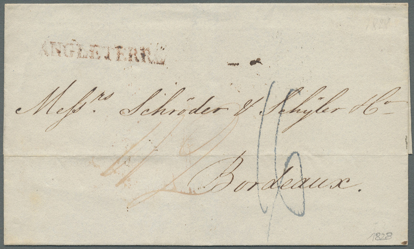 Br Großbritannien - Vorphilatelie: 1791/1850 ca., 360 early covers with a great variety of cancellation