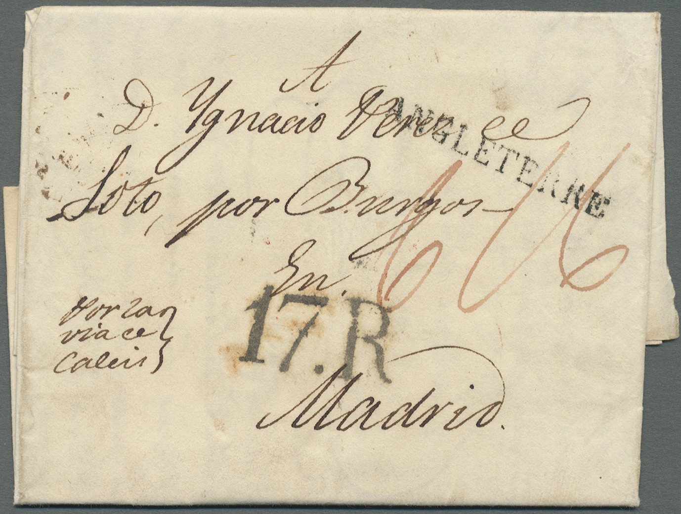 Br Großbritannien - Vorphilatelie: 1791/1850 ca., 360 early covers with a great variety of cancellation