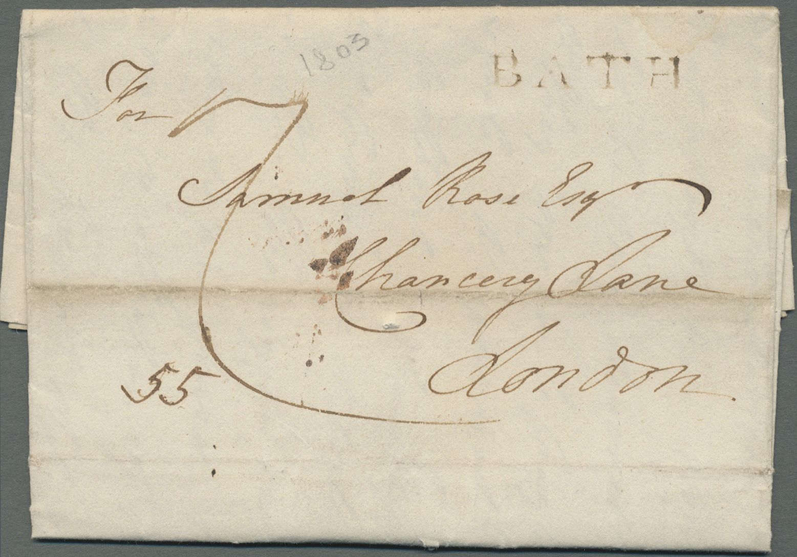 Br Großbritannien - Vorphilatelie: 1791/1850 ca., 360 early covers with a great variety of cancellation