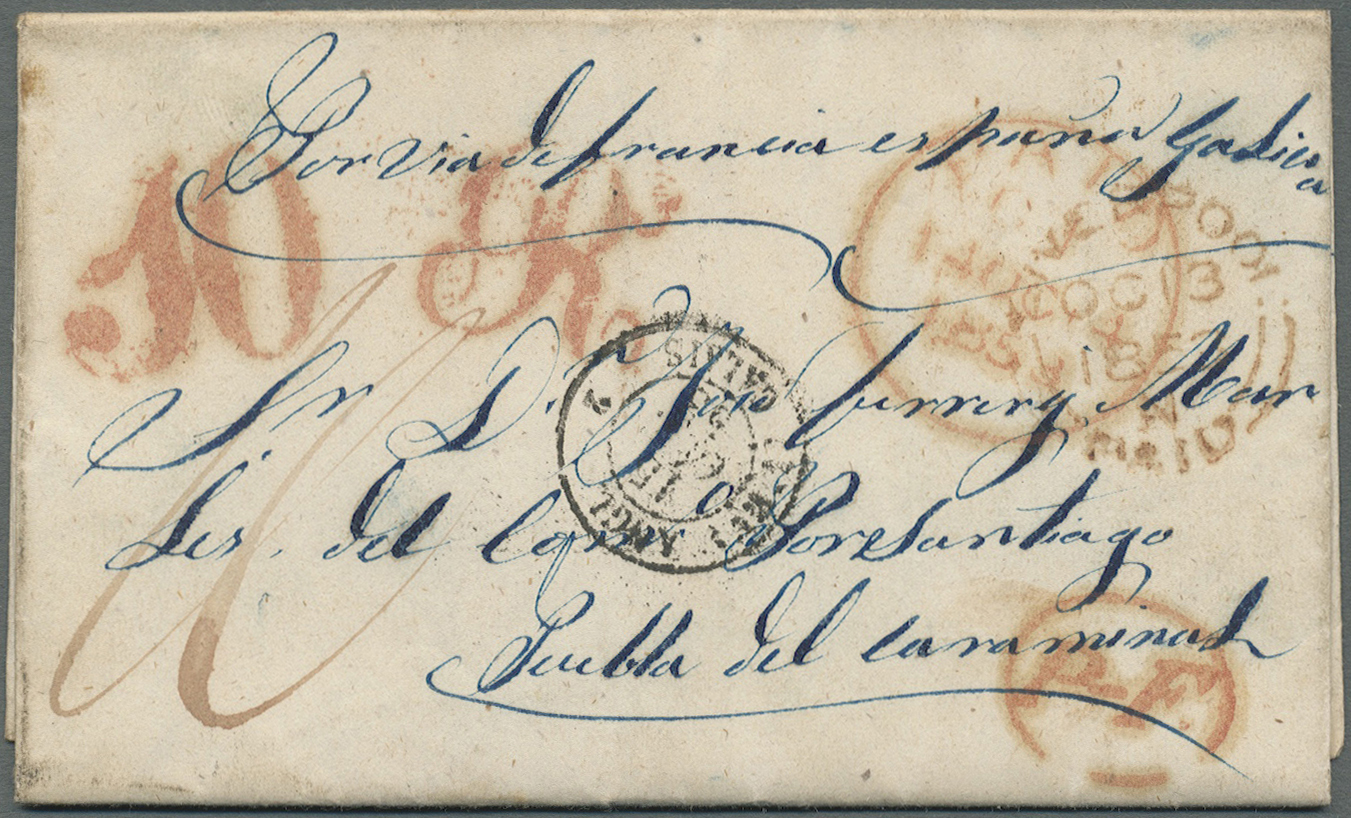 Br Großbritannien - Vorphilatelie: 1791/1850 ca., 360 early covers with a great variety of cancellation