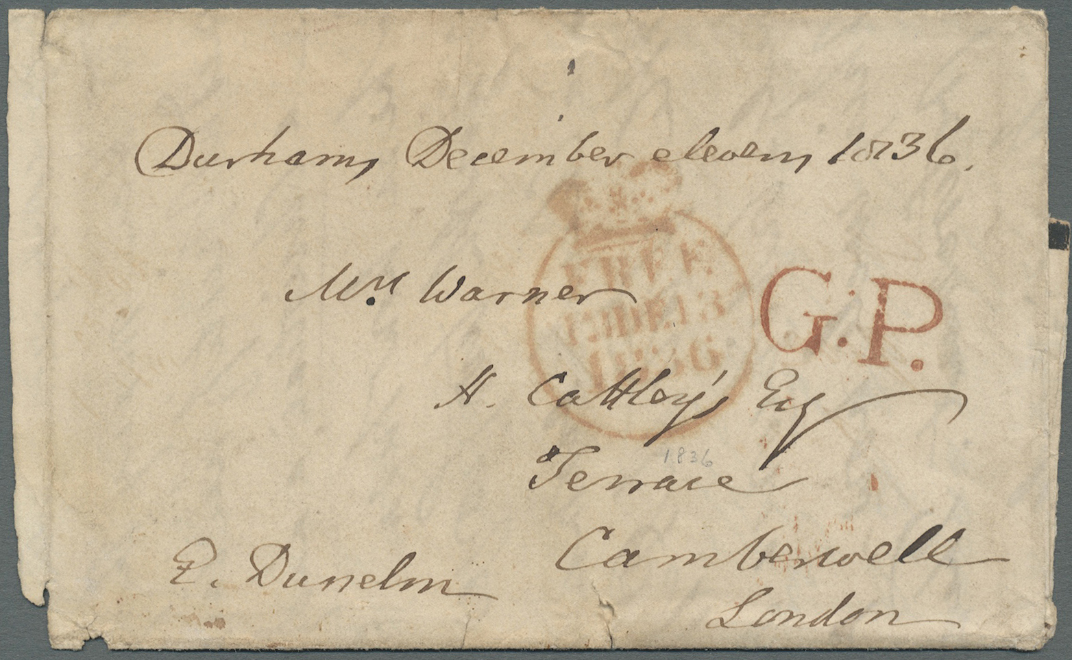 Br Großbritannien - Vorphilatelie: 1791/1850 ca., 360 early covers with a great variety of cancellation