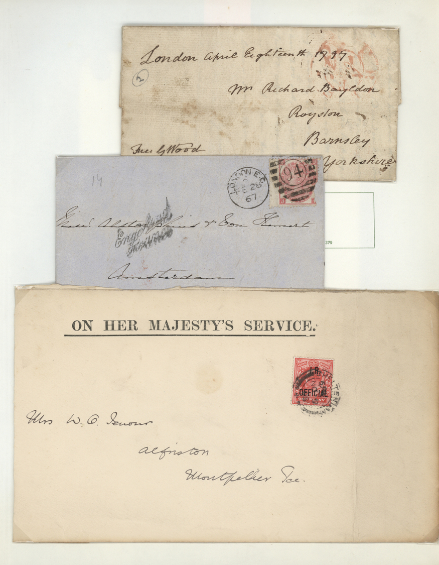 Br/GA Großbritannien: 1797/1980 (ca.), Collection Of More Than 180 Covers/cards In Two Borek Binders, Comp - Andere & Zonder Classificatie