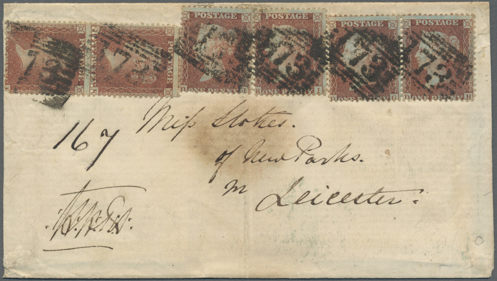 Br Großbritannien: 1838/1880 (ca.), collection of apprx. 77 covers mainly bearing frankings 1d. red and