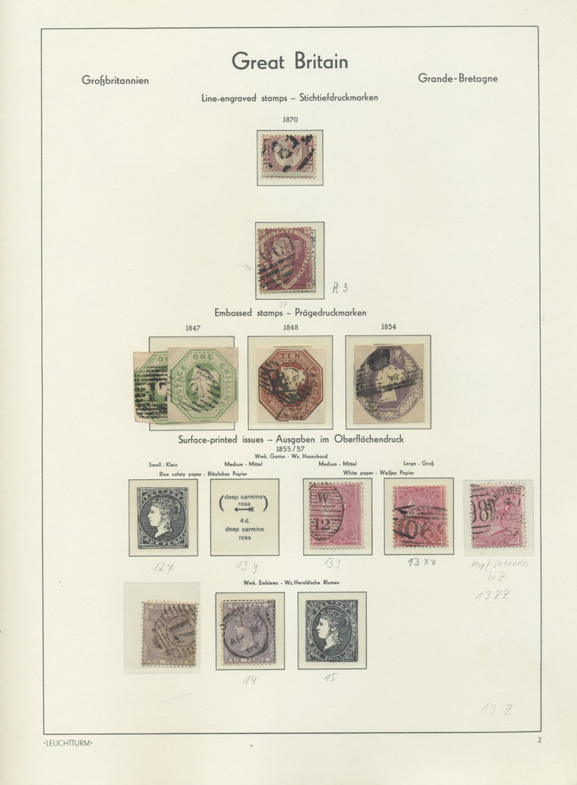 O/*/** Großbritannien: 1840/1968, Mainly Used Collection In A Lighthouse Album, Varied Condition, Showing A - Other & Unclassified