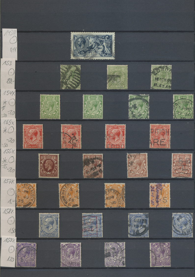 O/**/* Großbritannien: 1840/1964, mainly used accumulation/collection in a stockbook, varied condition, fro