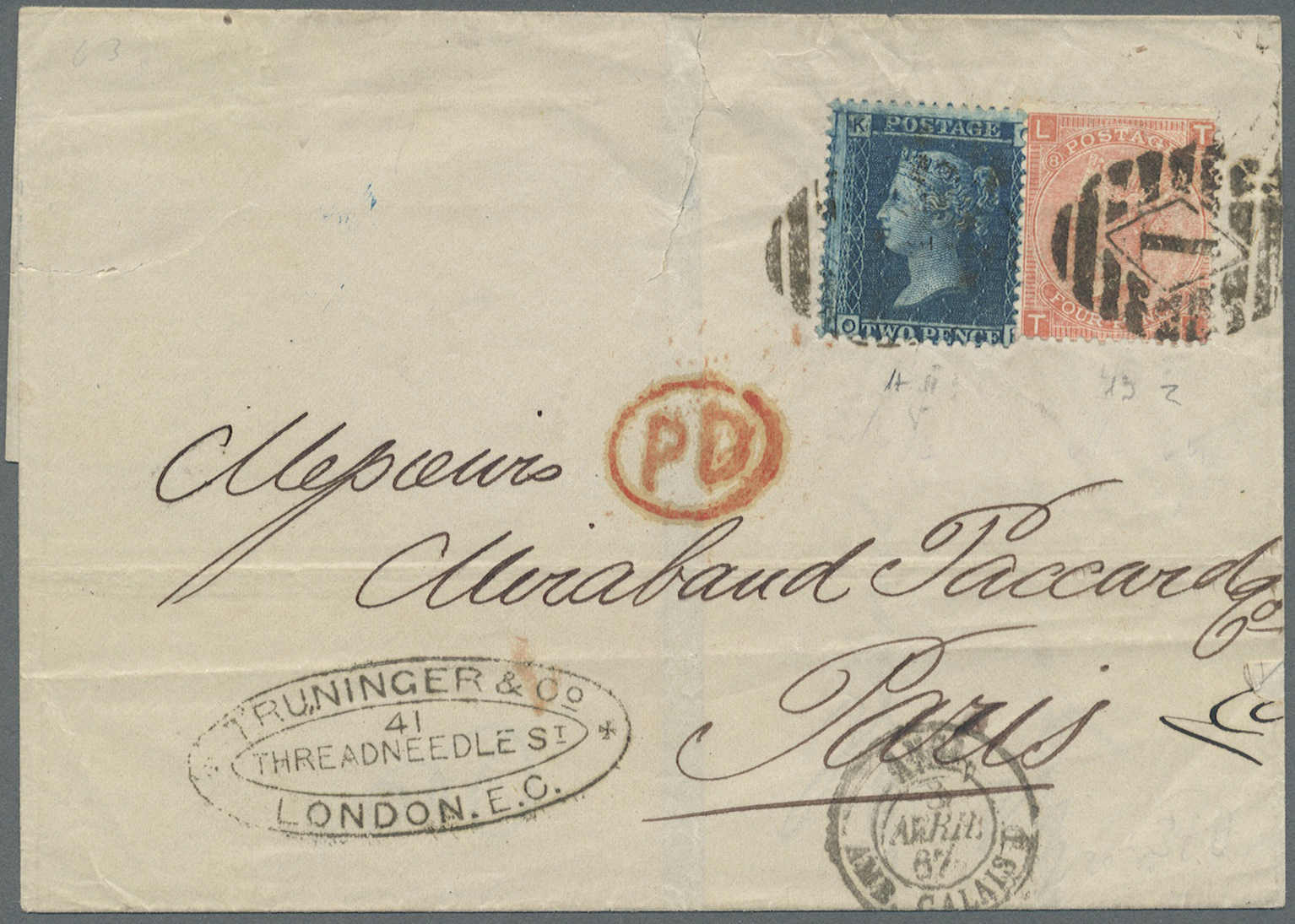 Br/GA Großbritannien: 1840/1900, Lot Of 38 Covers, Cards And Some Used Stationery (these Mainly Uprated), - Autres & Non Classés