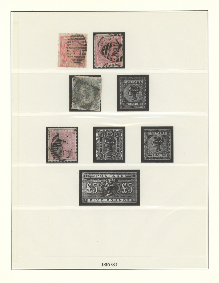 O/Br/* Großbritannien: 1840/1999, Used Collection In Four Lindner Binders, Varied Condition, With Main Valu - Altri & Non Classificati