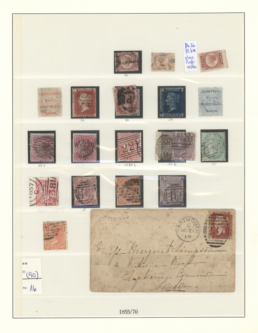 O/Br/* Großbritannien: 1840/1999, Used Collection In Four Lindner Binders, Varied Condition, With Main Valu - Andere & Zonder Classificatie