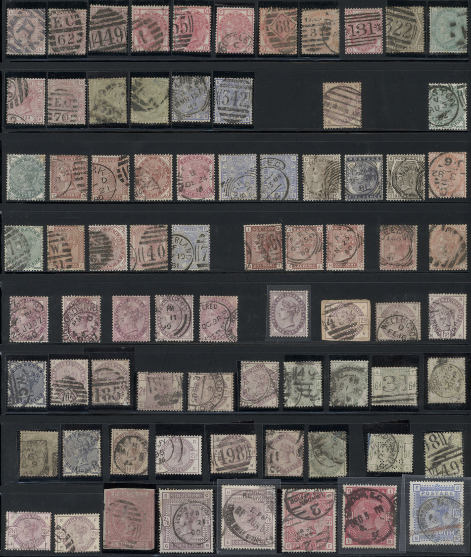 O Großbritannien: 1840/1949, Used Collection Of Apprx. 700 Stamps With Main Value In The QV Issues, Sl - Other & Unclassified