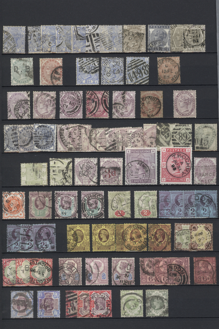 O Großbritannien: 1840/2000 (ca.), Used Collection In Two Stockbooks, Varied Condition, Showing An Int - Autres & Non Classés