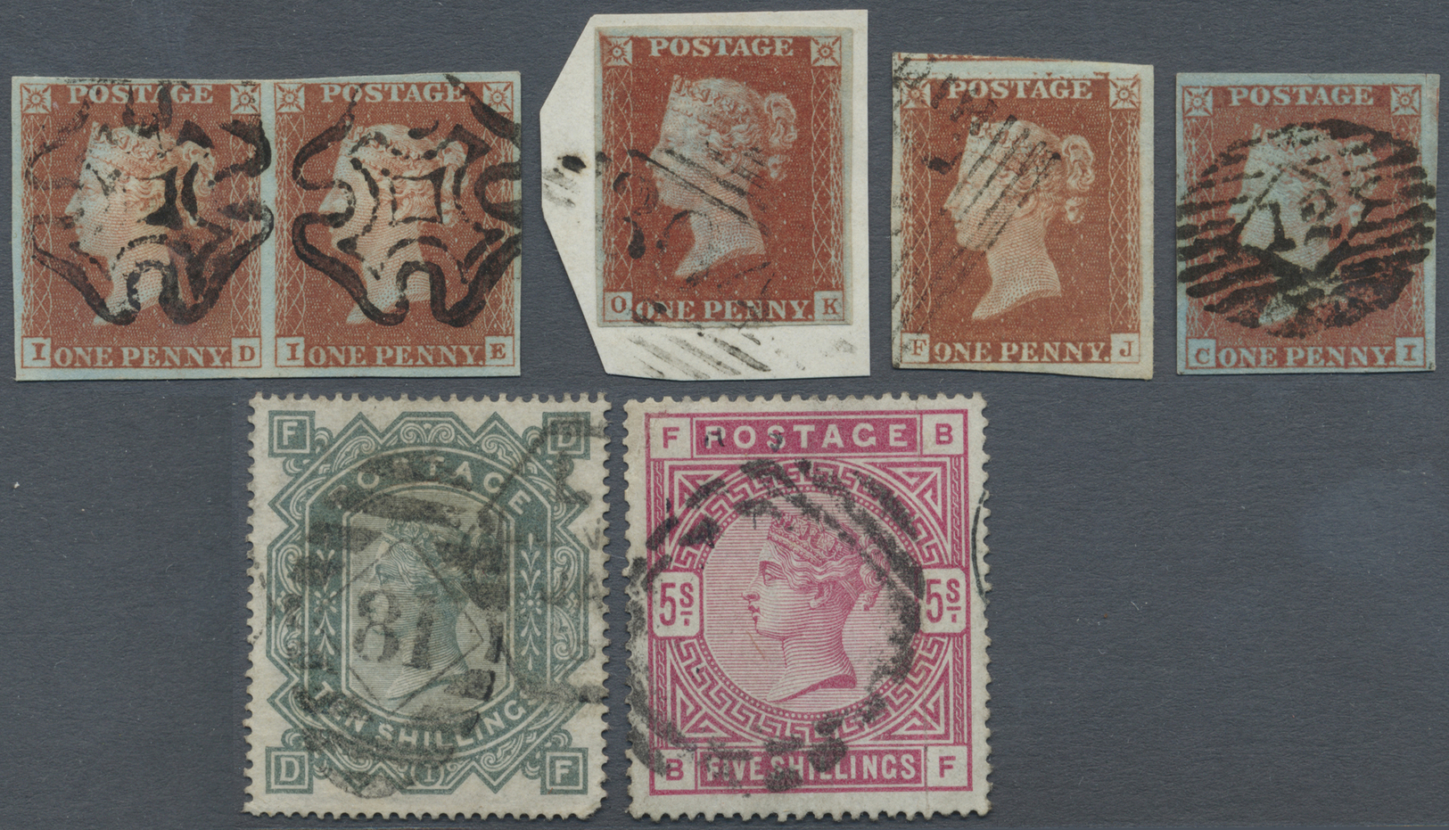 O Großbritannien: 1841/1925, Used Assortment Of 41 Stamps With Main Value In The QV Issues, From A Nic - Other & Unclassified