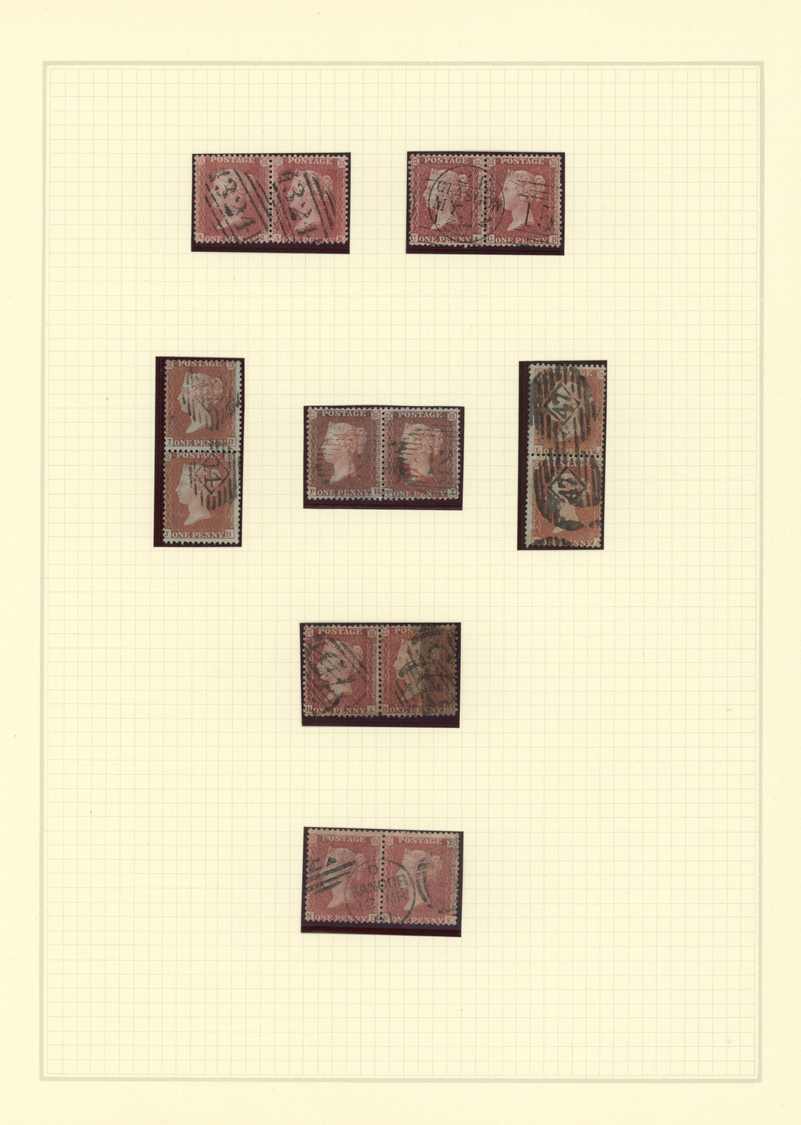 O Großbritannien: 1854/1871, Specialised Collection Of UNITS Of The 1 D. Red Perf. (SG Ex 17/43; Mi. 8 - Andere & Zonder Classificatie