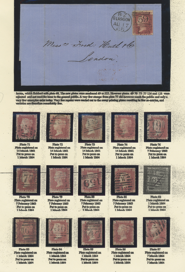 O/**/* Großbritannien: 1855/1960 (ca.), Specialised Accumulation In A Binder, Main Value QV 1d. Red Perf. S - Andere & Zonder Classificatie