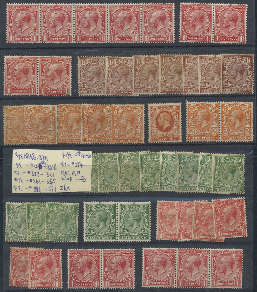 O/**/* Großbritannien: 1855/1960 (ca.), specialised accumulation in a binder, main value QV 1d. red perf. s