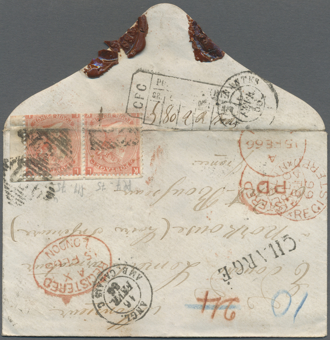 Br Großbritannien: 1856/85 (ca.), Scarce Correspondence Of 250-300 Envelopes (many Registered) All Fran - Andere & Zonder Classificatie