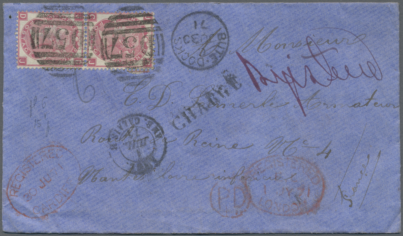 Br Großbritannien: 1856/85 (ca.), Scarce Correspondence Of 250-300 Envelopes (many Registered) All Fran - Other & Unclassified