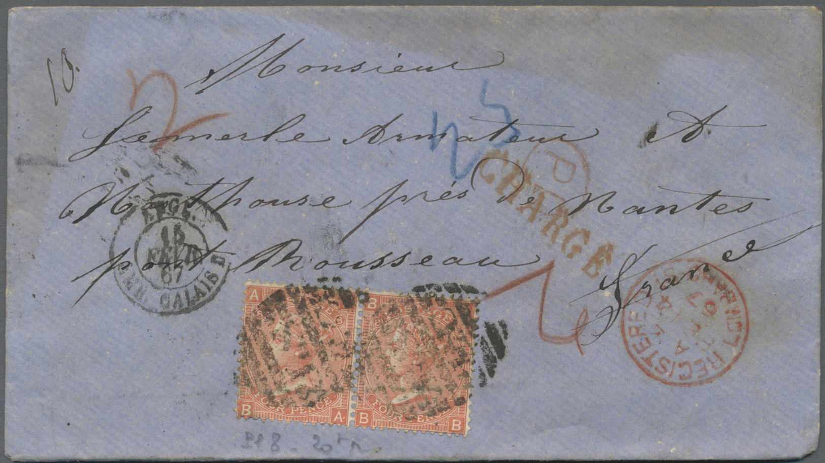 Br Großbritannien: 1856/85 (ca.), Scarce Correspondence Of 250-300 Envelopes (many Registered) All Fran - Other & Unclassified