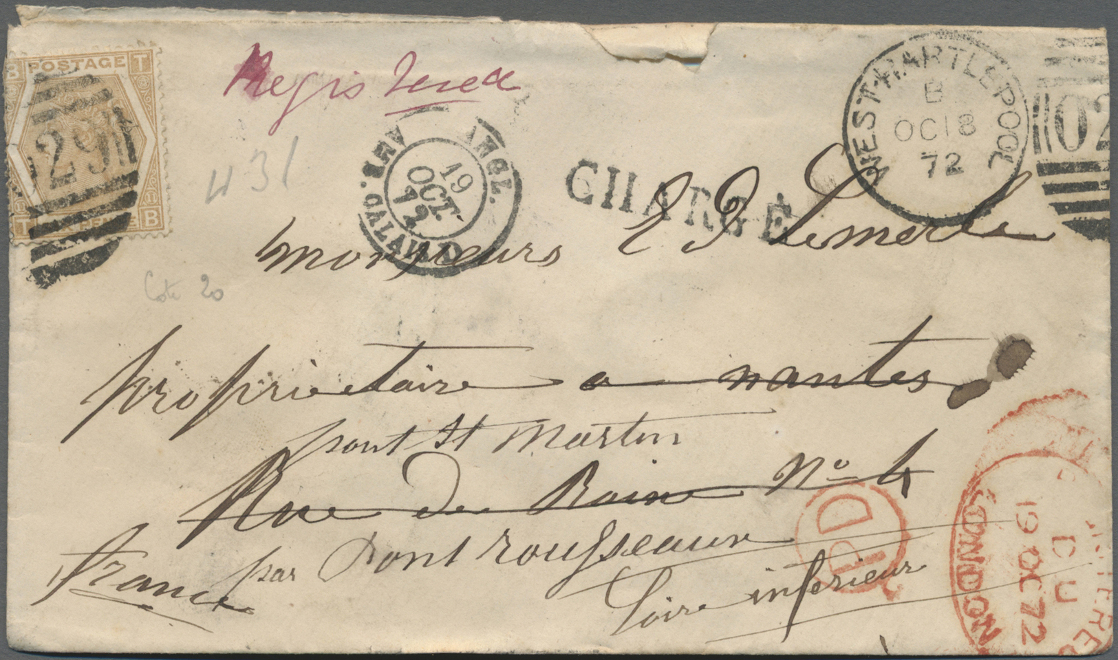 Br Großbritannien: 1856/85 (ca.), Scarce correspondence of 250-300 envelopes (many registered) all fran