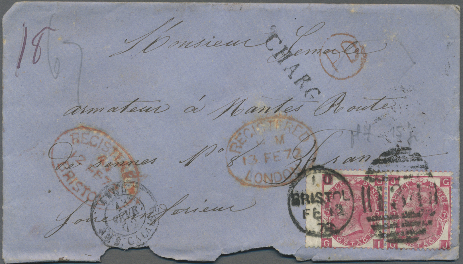 Br Großbritannien: 1856/85 (ca.), Scarce correspondence of 250-300 envelopes (many registered) all fran