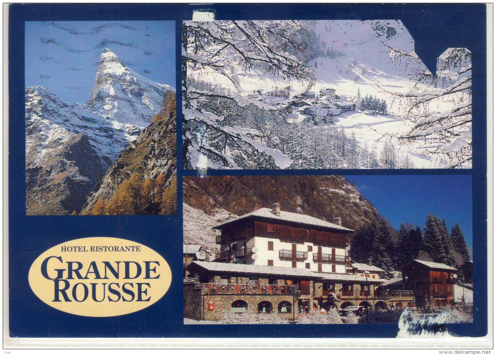 RHEMES-NOTRE-DAME, Valle D'Aosta, Hotel Ristorante GRANDE ROUSSE, Viaggiata, Belle Francobollo - Altri & Non Classificati