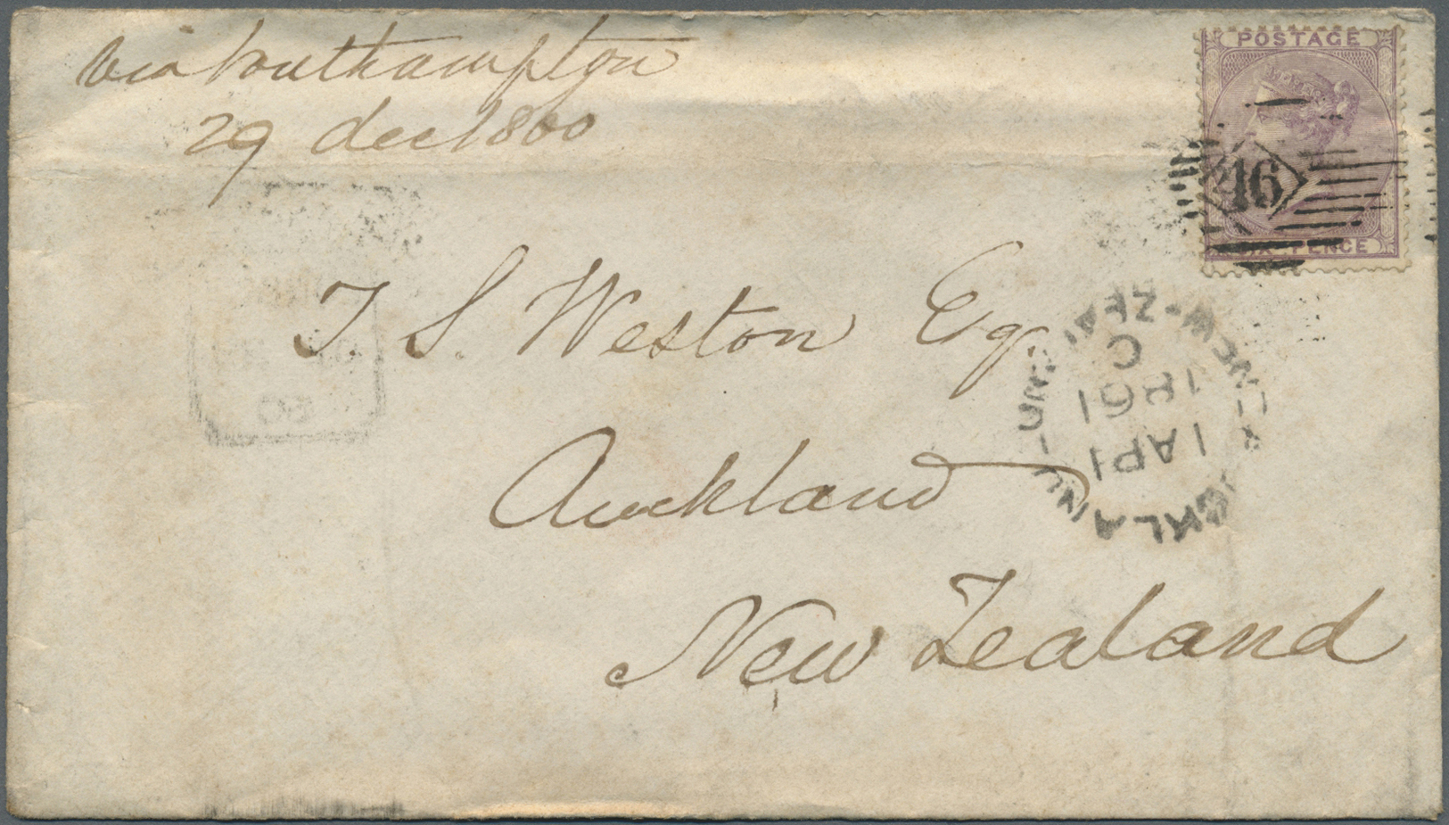 Br Großbritannien: 1858/1862 (ca.), Unusual Lot With Eight Covers Addressed To NEW ZEALAND At 6d. Rate - Other & Unclassified