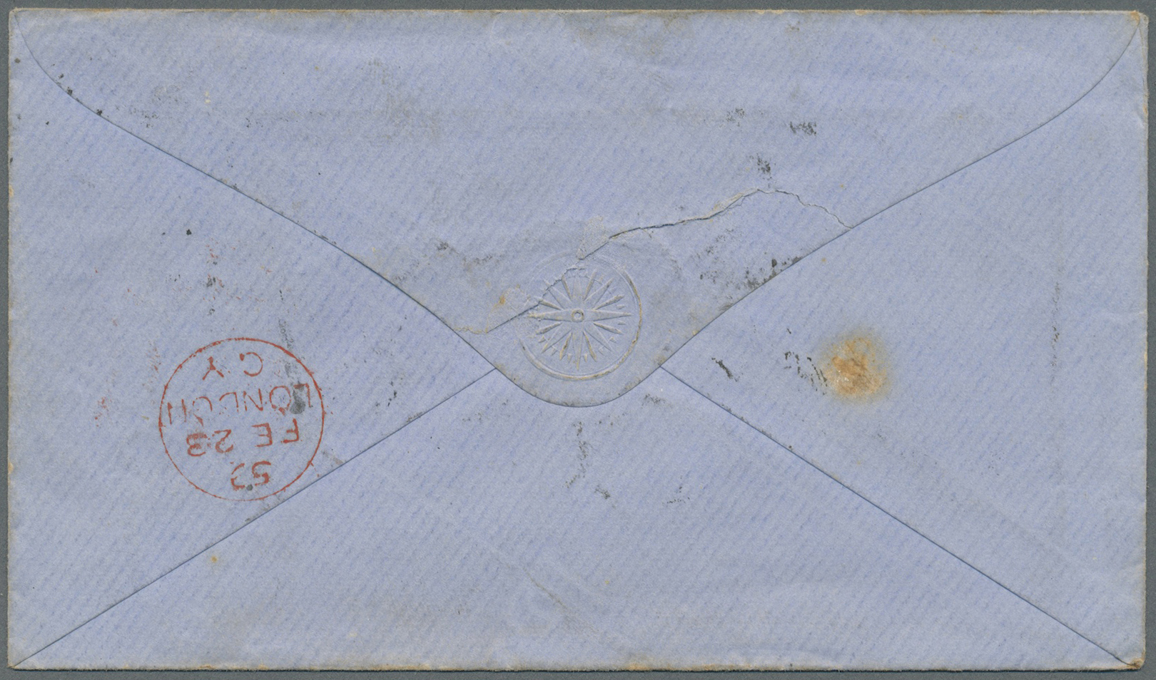 Br Großbritannien: 1859/1873, lot of nine better covers (single lots) bearing frankings of the surface