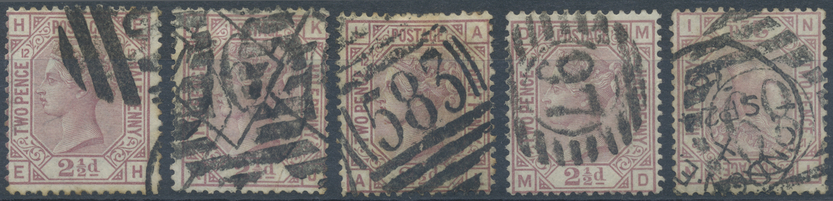 O Großbritannien: 1865/1935 (ca.), Used Assortment On Stockcards, Varied Condition, E.g. 16 Copies 4d. - Other & Unclassified