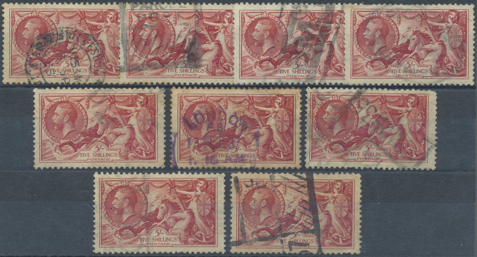 O Großbritannien: 1865/1935 (ca.), Used Assortment On Stockcards, Varied Condition, E.g. 16 Copies 4d. - Other & Unclassified