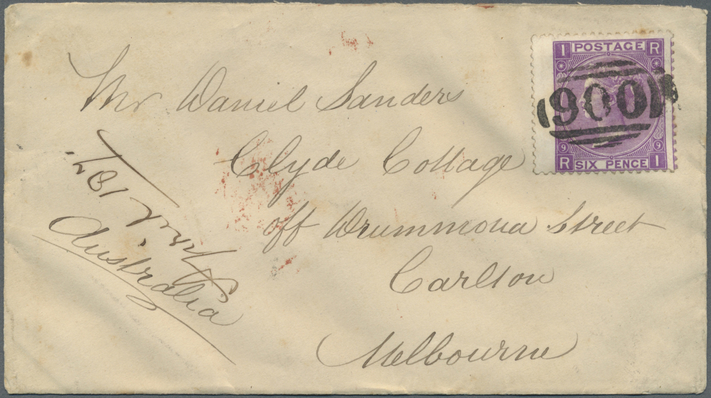 Br Großbritannien: 1865/1872 (ca.), Interesting Group With 15 Covers Addressed To Victoria/Australia Mo - Andere & Zonder Classificatie