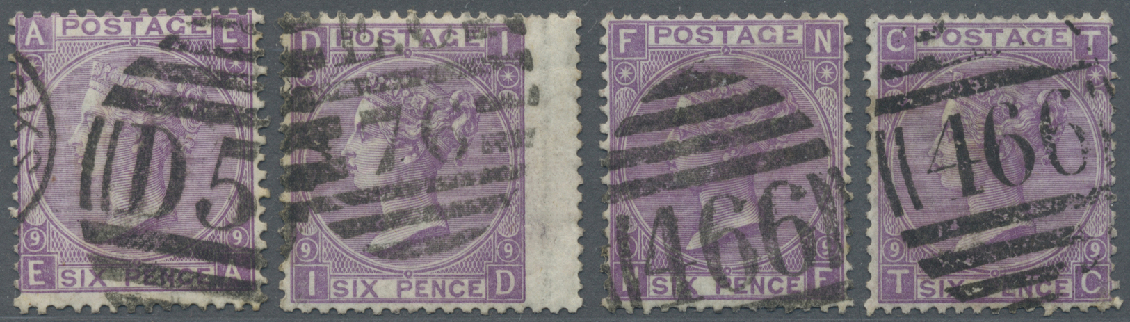 O Großbritannien: 1869, 6d. Dull Violet/mauve, Lot Of 17 Used Copies, Bright Colours. SG 108/09, Apprx - Other & Unclassified