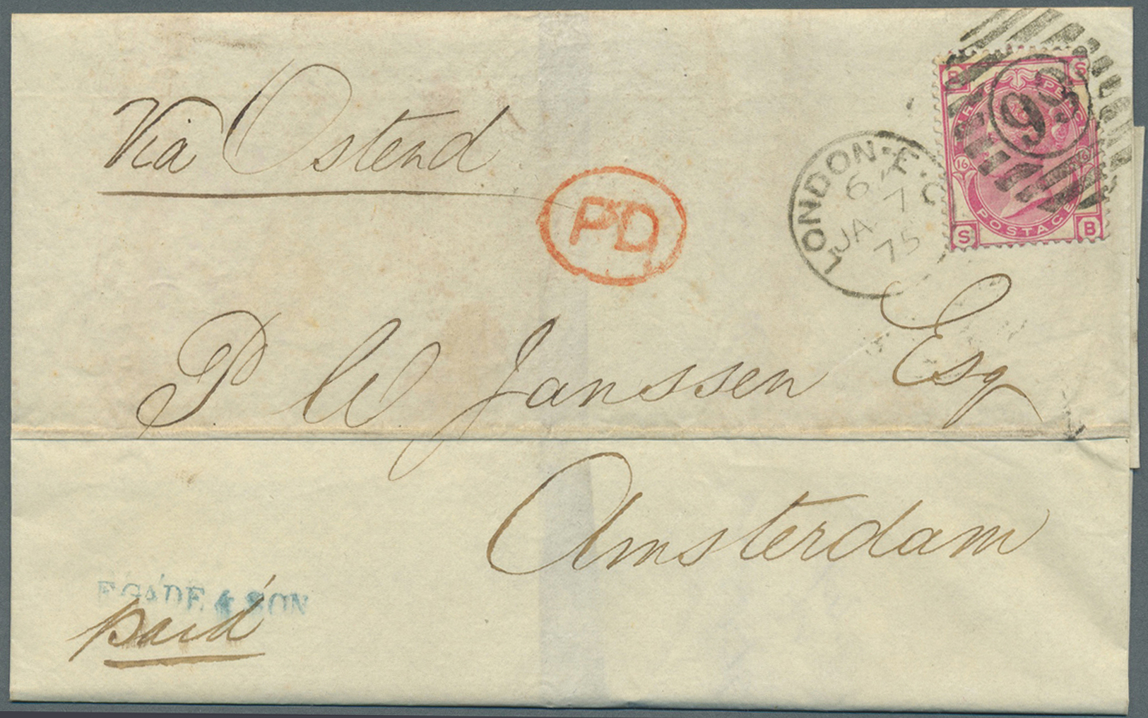 Br Großbritannien: 1870/1871, Small Archive Lot Of Ca. 20 Franked Letters To Netherlands In Fresh Conse - Andere & Zonder Classificatie