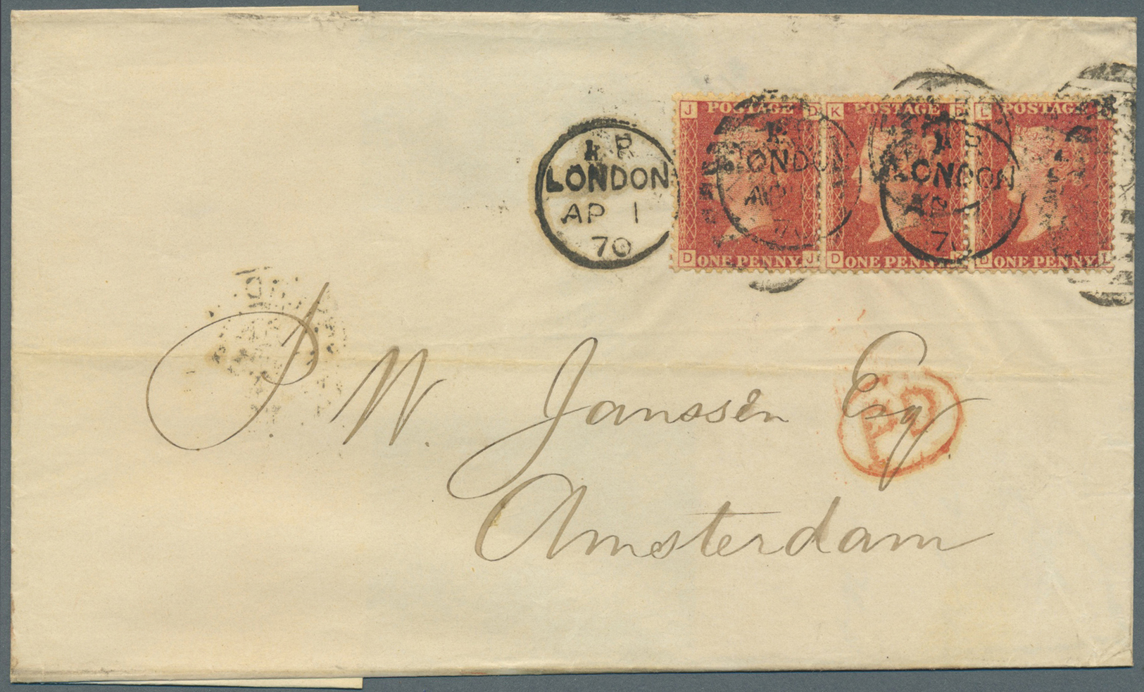 Br Großbritannien: 1870/1871, Small Archive Lot Of Ca. 20 Franked Letters To Netherlands In Fresh Conse - Other & Unclassified