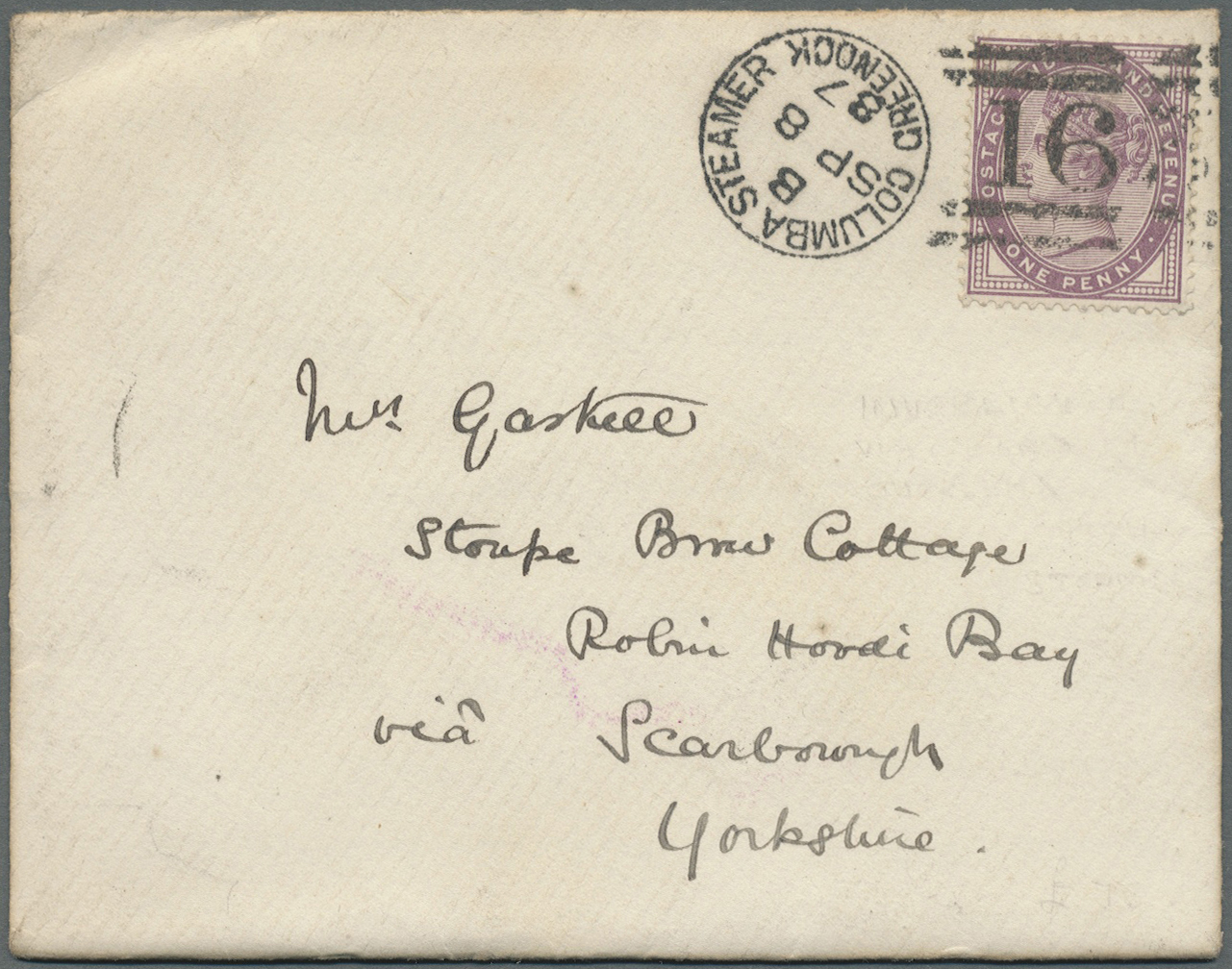 Br Großbritannien: 1879/1938, SHIP MAIL, Lot Of 20 Covers/cards Being Transported By Steamer, Showing A - Other & Unclassified
