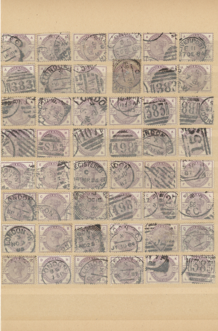 O Großbritannien: 1880/1884, 1d. Venetian Red (SG 166) 190 Used Stamsp And 21/2d. Lilac (SG 190) 244 U - Other & Unclassified