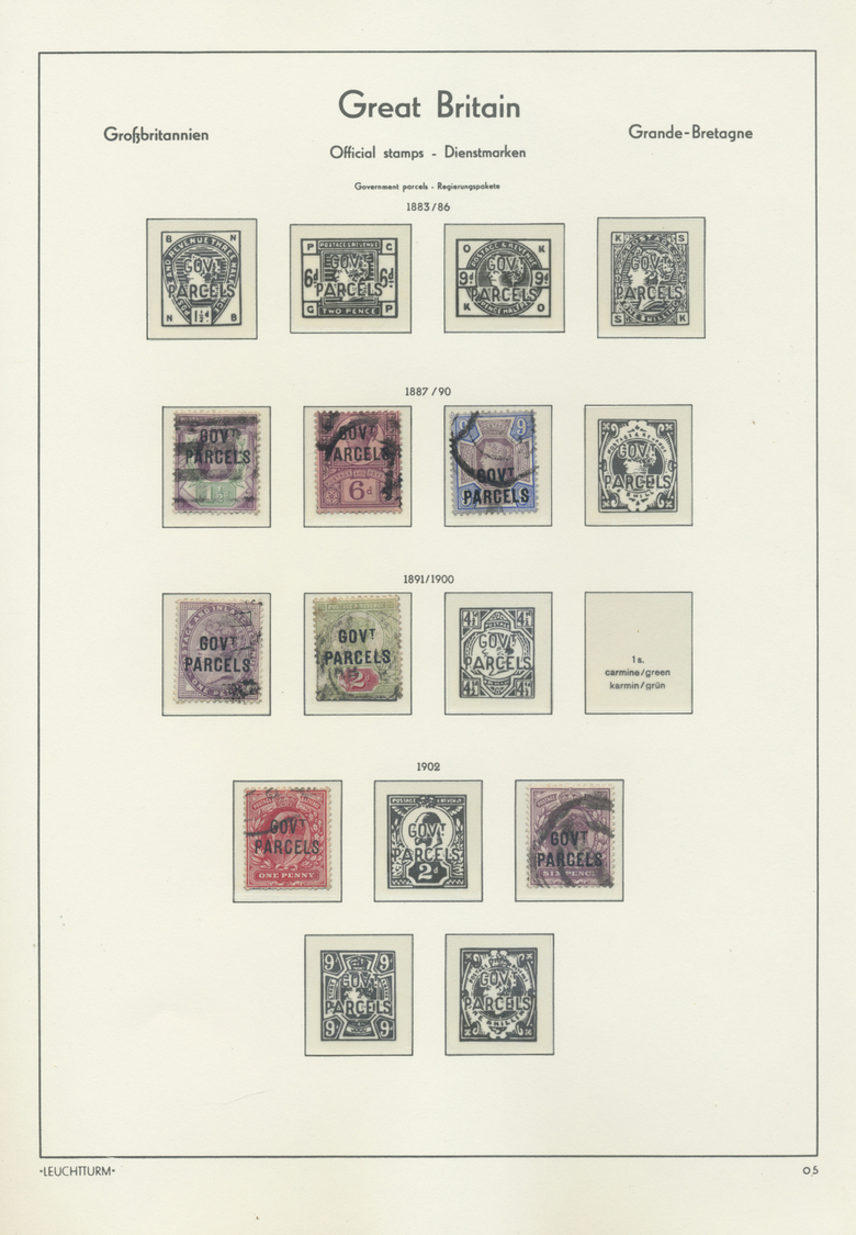 **/O/Br/* Großbritannien: 1880/1980 (ca.), Mint And Used Collection In Six Binders, From Some QV Officials, Ma - Other & Unclassified