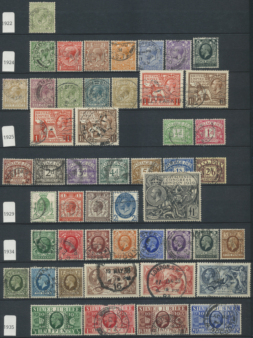 O Großbritannien: 1881/1940, Gestempelte SUPERBE Sammlung Mit Vielen Spitzen, Dabei Mi.Nr.: 66 Attest - Other & Unclassified