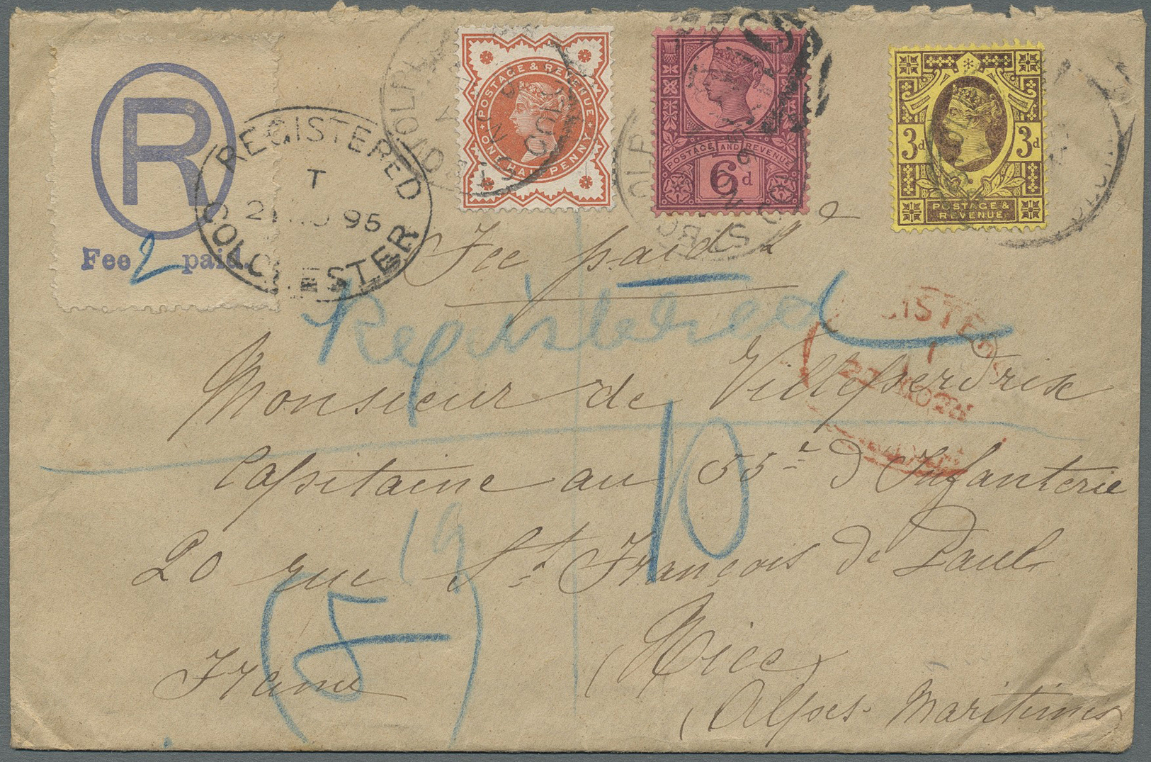 Br Großbritannien: 1884/1898, Lot Of Nine Better Covers (single Lots), E.g. 4d. Dull Green (SG 192), Th - Other & Unclassified