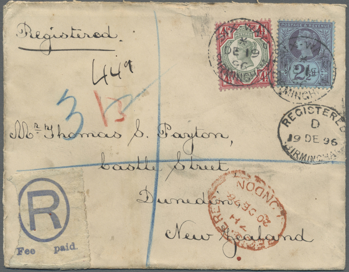 Br/GA Großbritannien: 1894/1905 (ca.), Accumulation With 20 Covers Or Postal Stationeries All Addressed To - Other & Unclassified