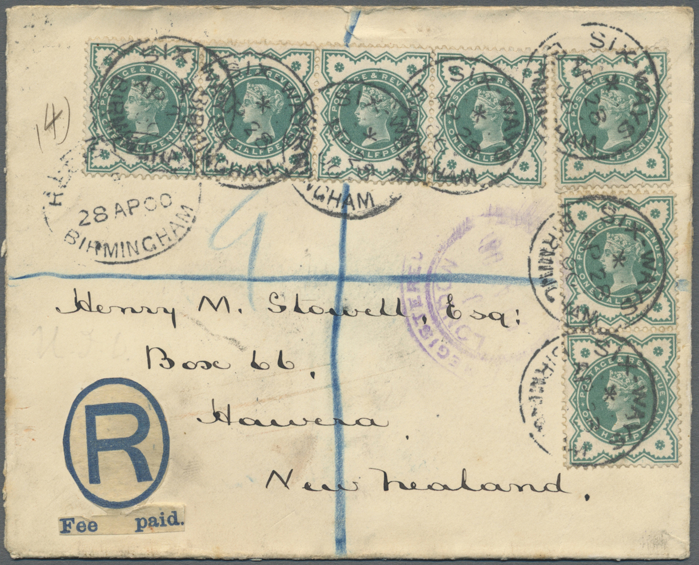 Br/GA Großbritannien: 1894/1905 (ca.), Accumulation With 20 Covers Or Postal Stationeries All Addressed To - Andere & Zonder Classificatie