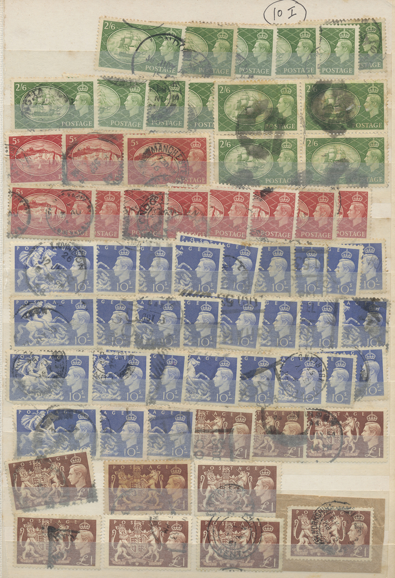 O Großbritannien: 1902/1960 (ca.), Comprehensive Used Accumulation Of Definitives In An Album, Main Va - Andere & Zonder Classificatie