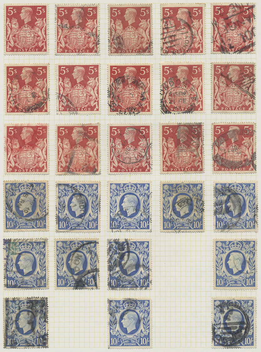 O Großbritannien: 1902/1960 (ca.), Comprehensive Used Accumulation Of Definitives In An Album, Main Va - Other & Unclassified