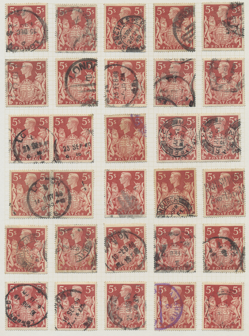 O Großbritannien: 1902/1960 (ca.), Comprehensive Used Accumulation Of Definitives In An Album, Main Va - Other & Unclassified