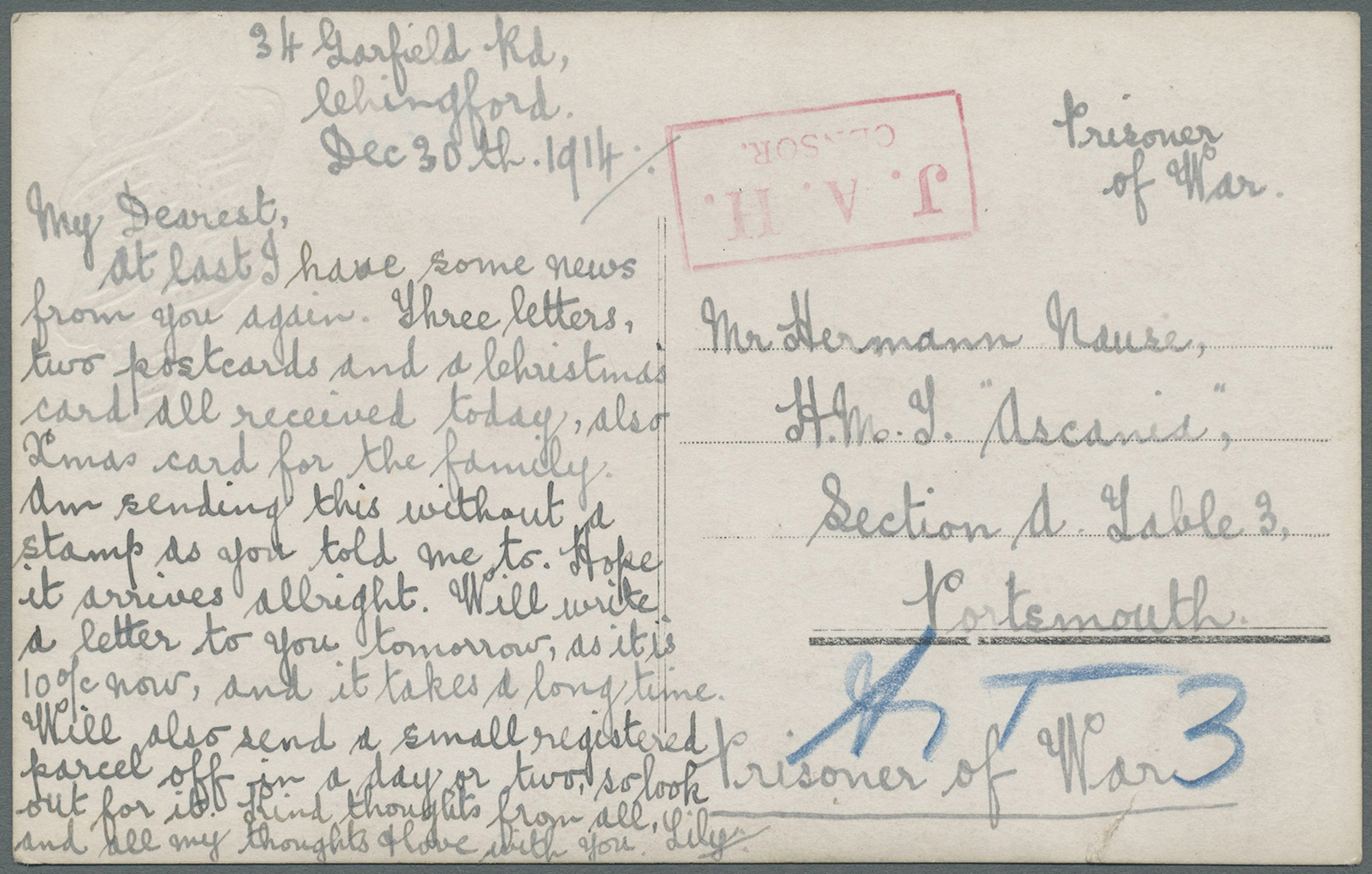 Br Großbritannien: 1915/1945, 318 POW Letters And Card From WW 1 And 2 In Nice Variety Of Camps With In - Andere & Zonder Classificatie