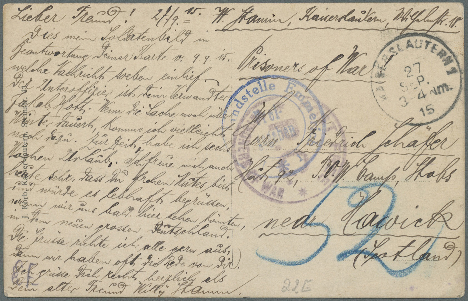 Br Großbritannien: 1915/1945, 318 POW Letters And Card From WW 1 And 2 In Nice Variety Of Camps With In - Andere & Zonder Classificatie