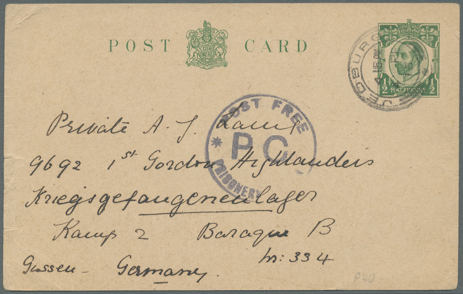 Br Großbritannien: 1915/1945, 318 POW letters and card from WW 1 and 2 in nice variety of camps with in